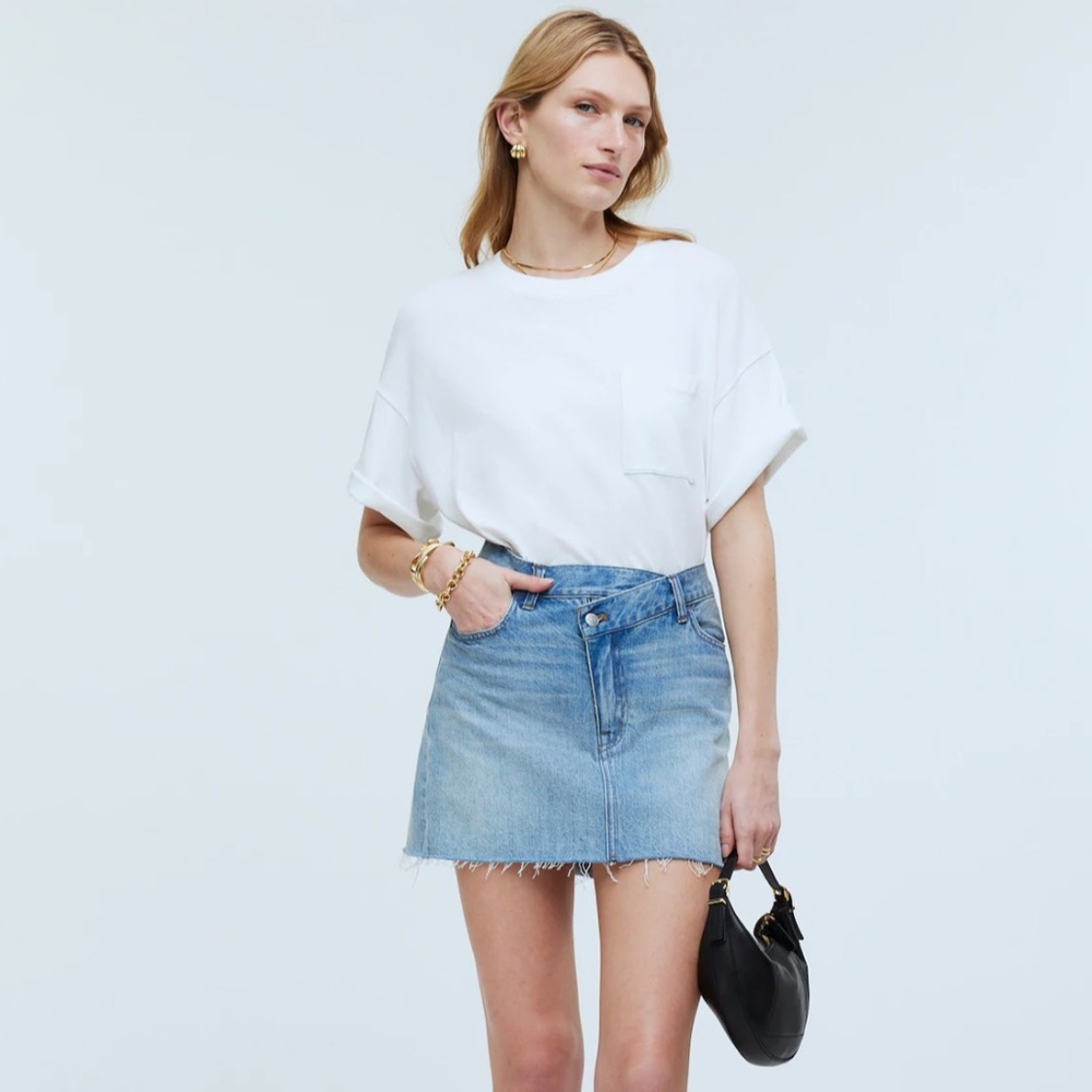 Madewell Light Blue Denim Mini Skirt